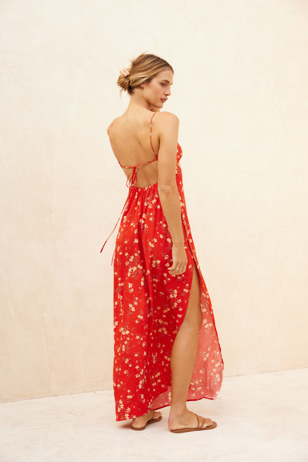 The Aquari Calypso Dress Scarlet Sage
