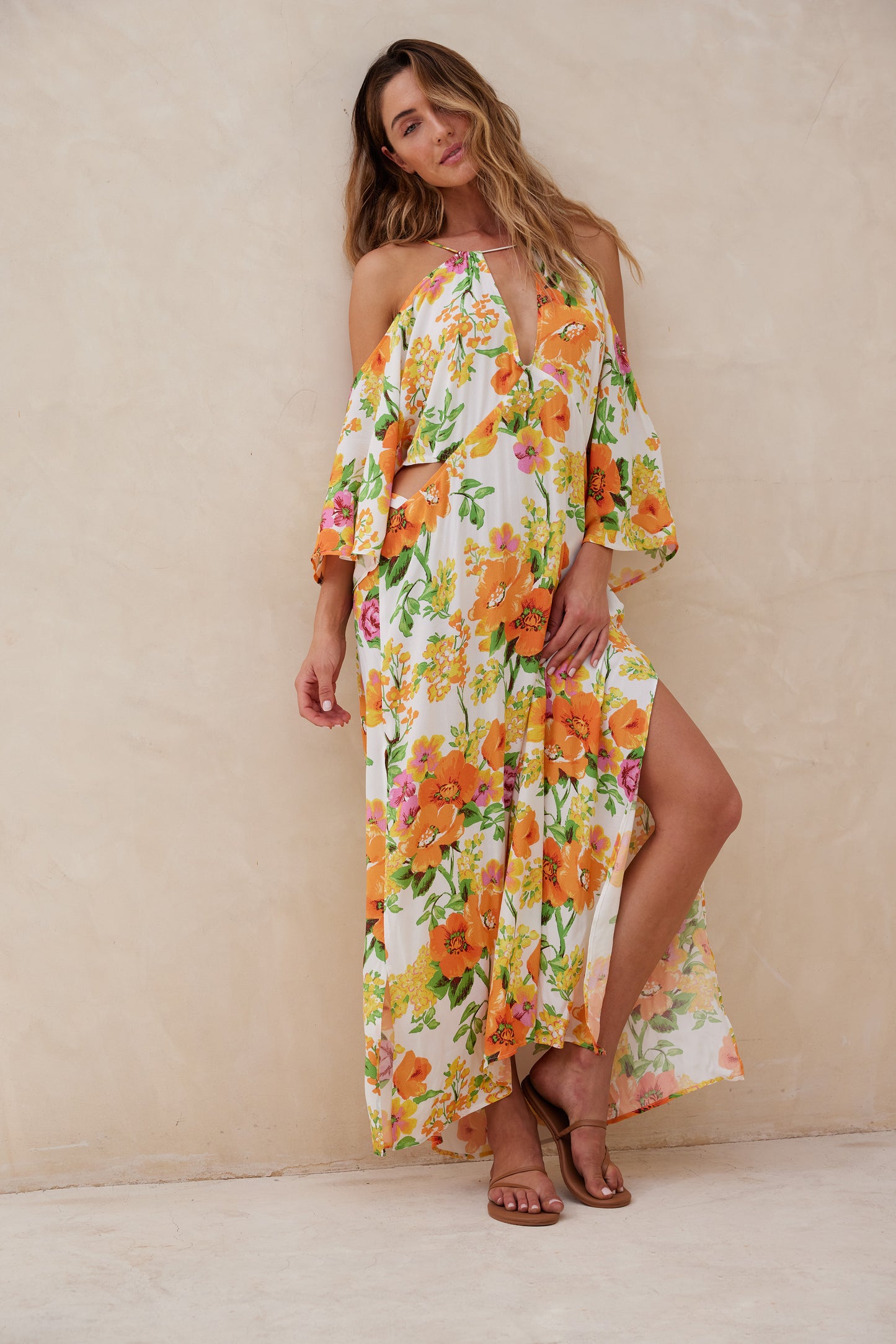 The Aquari Wanderlust Kaftan Retro Floral