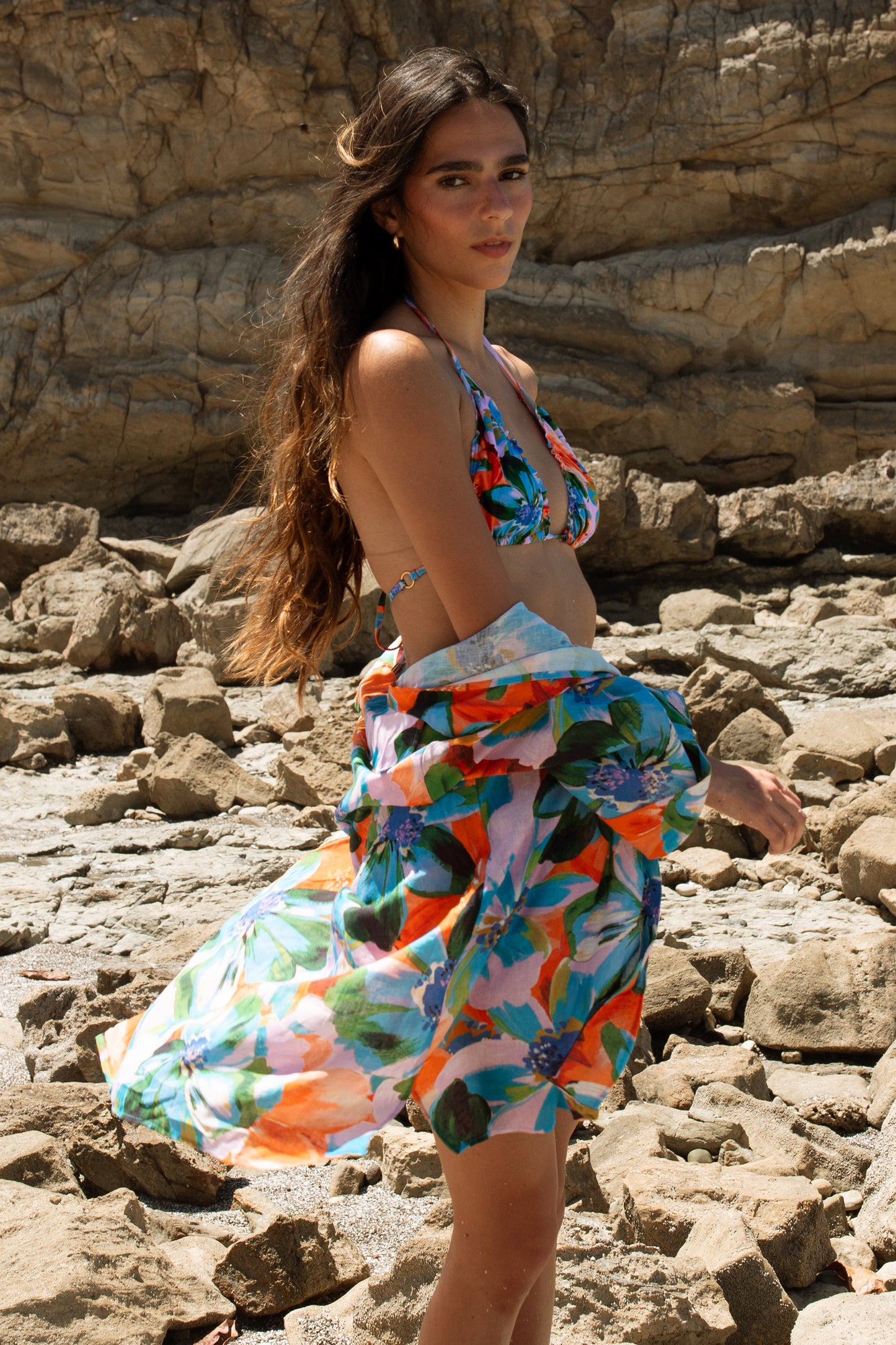 Bahia Shirt Dress Floral Fiesta